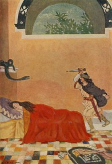 'He was horrified to see a snake on the wall', 1917. Creator: Unknown.