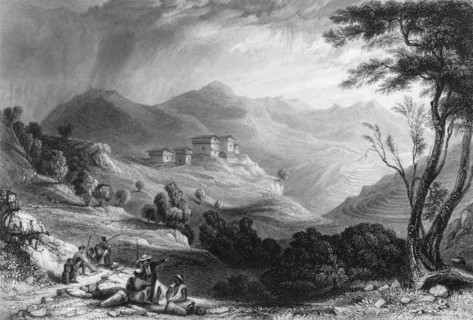 'Village of Naree', 1838. Creator: George Francis White.