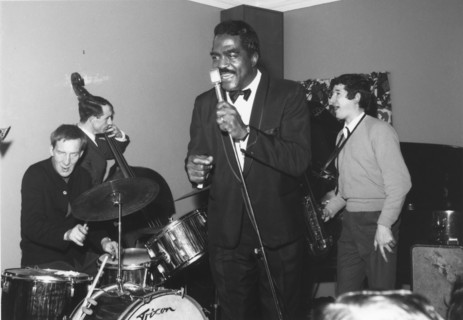 Jimmy Witherspoon, Phil Seamen, Phil Bates, Bull's Head, Barnes, London, c1965.