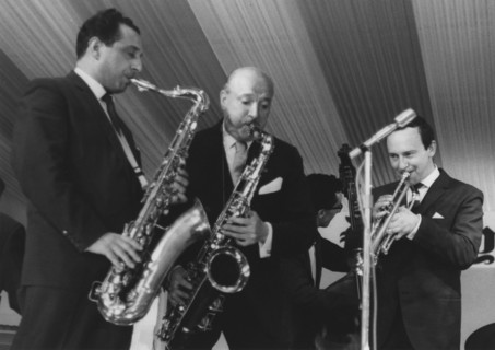 Alex Welsh, Al Gay, Bud Freeman, Manchester Jazz Festival, 1963. Creator: Brian Foskett.