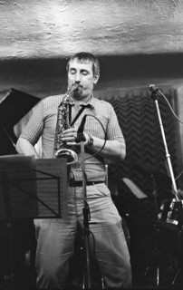 Peter King, Bass Clef, London, May 1985. Creator: Brian O'Connor.