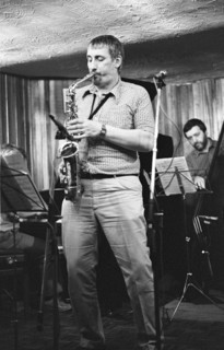 Peter King, Bass Clef, London, May 1985. Creator: Brian O'Connor.