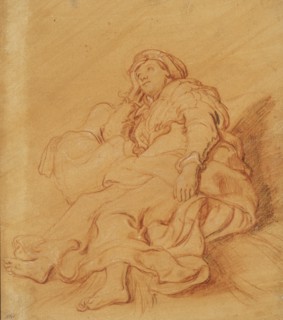 Study of the Figure of Rachel, c.1621. Creator: Pieter Lastman.