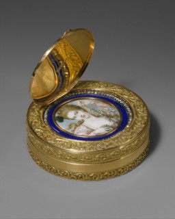 Box with portrait of a woman said to be Mrs. Bates (1755-1811) as Flora, 1811-12. Creator: Alexander James Strachan.