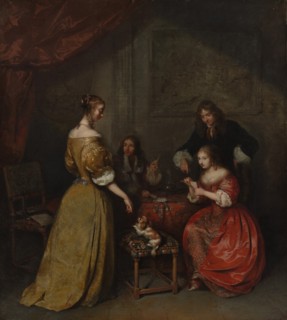 The Card Party, ca. 1665. Creator: Gaspar Netscher.