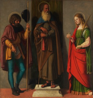 Three Saints: Roch, Anthony Abbot, and Lucy, ca. 1513. Creator: Giovanni Battista Cima da Conegliano.