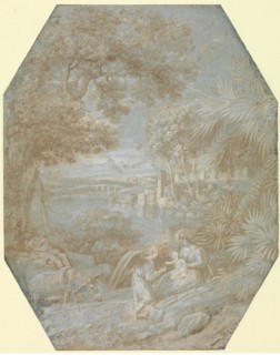 Landscape with the Rest on the Flight into Egypt, 1645. Creator: Claude Lorrain.