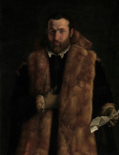 Portrait of a Man in a Fur-Trimmed Coat, ca. 1540. Creator: Italian (Lombard) Painter (ca. 1540).
