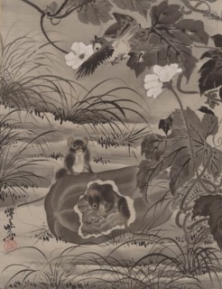 Mice in a Melon, ca. 1887. Creator: Kawanabe Kyosai.