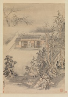 Drinking in the Bamboo Garden, 1773. Creator: Luo Ping.