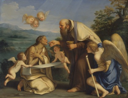 The Last Communion of Saint Mary of Egypt, 1680. Creator: Marc Antonio Franceschini.