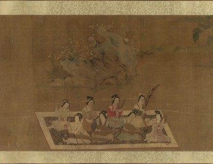 Lady Su Hui and Her Verse Puzzle, 16th century. Creator: In the style of Qiu Ying (Chinese, ca. 1495-1552).