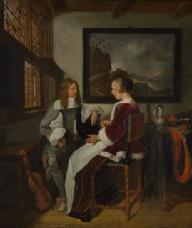 Sentimental Conversation, early 1660s. Creator: Gerritsz Quiringh van Brekelenkam.