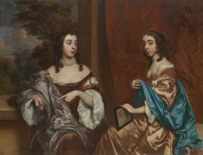 Mary Capel (1630-1715), Later Duchess of Beaufort, and Her Sister Elizabeth (1633-1678)... Creator: Peter Lely.