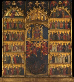 The Trinity Adored by All Saints. Creator: Spanish Painter (ca. 1400).