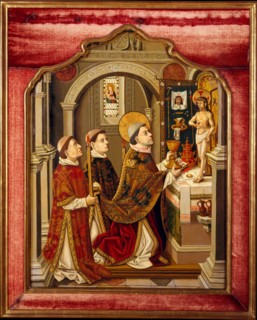 The Mass of Saint Gregory. Creator: Spanish Painter (ca. 1490-1500).