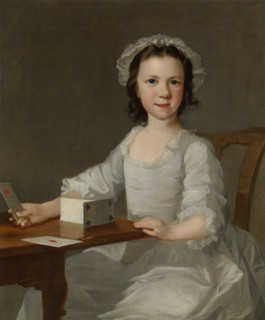 Girl Building a House of Cards, mid-18th century. Creator: Attributed to Thomas Frye (Irish, Dublin, born ca. 1711-12, died 1762 London).