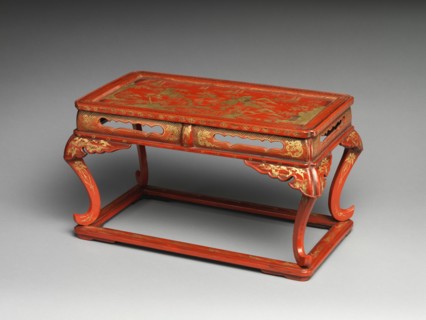 Table with Decoration of a Landscape, 19th century. Creator: Unknown.
