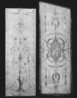 Window embrasure panel with Leda and the Swan, late 18th century. Creator: Unknown.