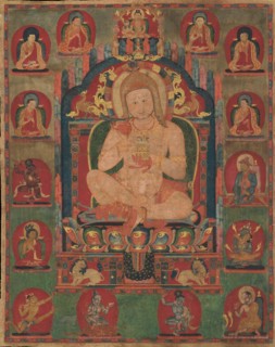 Portrait of Jnanatapa Attended by Lamas and Mahasiddhas, ca. 1350. Creator: Unknown.