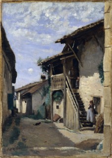 A Village Street: Dardagny, 1852, 1857, or 1863. Creator: Jean-Baptiste-Camille Corot.