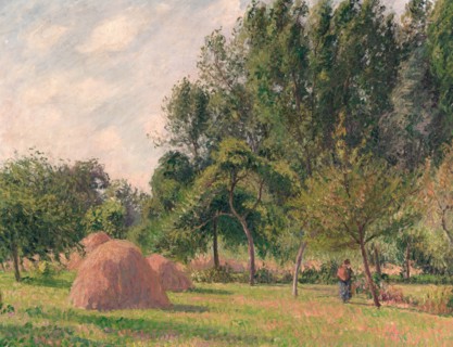 Haystacks, Morning, Éragny, 1899. Creator: Camille Pissarro.