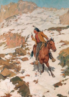 In Hot Pursuit, After 1900. Creator: Charles Schreyvogel.