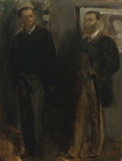 Two Men, ca. 1865-69. Creator: Edgar Degas.