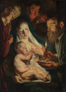 The Holy Family with Shepherds, 1616. Creator: Jacob Jordaens.