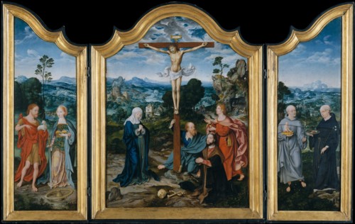 The Crucifixion with Saints and a Donor, ca. 1520. Creator: Joos van Cleve.