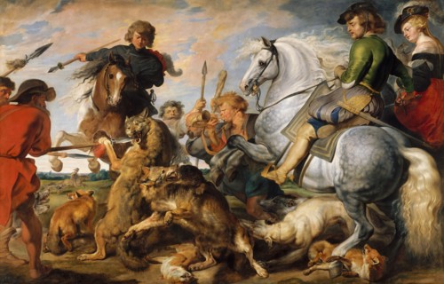 Wolf and Fox Hunt, ca. 1616. Creator: Peter Paul Rubens.