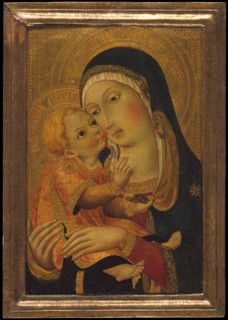 Madonna and Child, ca. 1448-60. Creator: Workshop of Sano di Pietro (Ansano di Pietro di Mencio) (Italian, Siena 1405-1481 Siena).