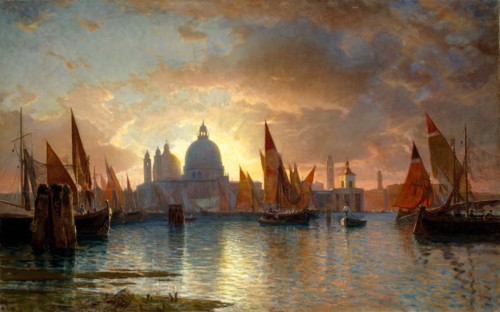 Santa Maria della Salute, Sunset, 1870-85. Creator: William Stanley Haseltine.