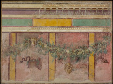 Wall painting from the west wall of Room L of the Villa of P. Fannius Synistor..., ca.50-40 B.C. Creator: Unknown.
