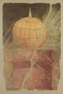 Wall painting fragment from the peristyle of the Villa of P. Fannius Synistor..., ca. 50-40 B.C. Creator: Unknown.