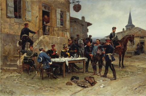 The Dispatch-Bearer, 1880. Creator: Alphonse de Neuville.