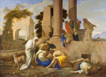 Tobit Burying the Dead, 1640s. Creator: Andrea di Lione.