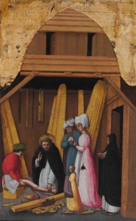 Saint Peter Martyr Healing the Leg of a Young Man, ca. 1450. Creator: Antonio Vivarini.