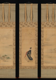 Snow, Moon, and Cherry Blossoms (Yoshiwara in Three Seasons), early 19th century. Creator: Hosoda Eishi.