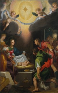 The Adoration of the Shepherds with Saint Catherine of Alexandria, 1599. Creator: Lodovico Cigoli.