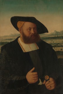 Portrait of a Man with a Moor's Head on His Signet Ring. Creator: Conrad Faber von Creuznach.