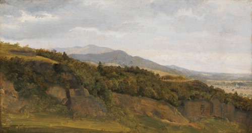 German Landscape with View towards a Broad Valley, ca. 1829-30. Creator: Ernst Christian Frederik Petzholdt.