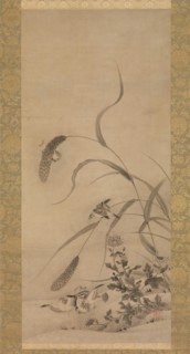 Millet and Sparrows, mid-16th century. Creator: Geiai.