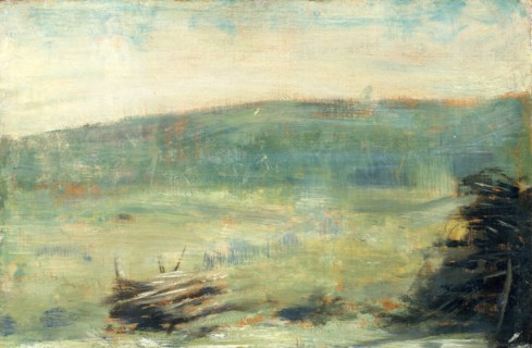 Landscape at Saint-Ouen, 1878 or 1879. Creator: Georges-Pierre Seurat.