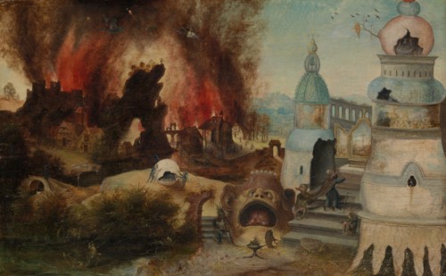 The Temptation of Saint Anthony, ca. 1550-60. Creator: Workshop of Herri met de Bles (Netherlandish, Bouvines 1480?-after 1550).
