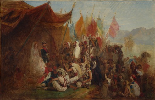 Sketch for "Reception of Emperor Napoleon III and Empress Eugénie..., 1860", ca. 1862-67. Creator: Isidore Pils.