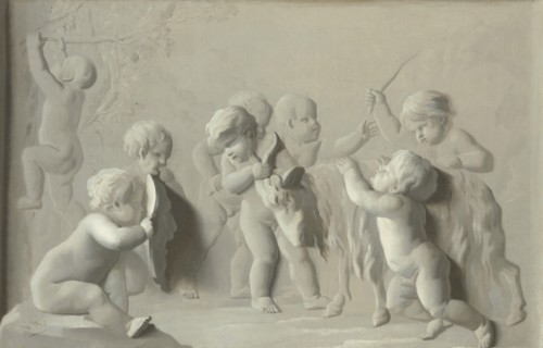 Children Playing with a Goat. Creator: Unknown.