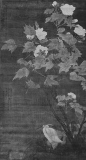 Hibiscus and Egret, dated 1724. Creator: Jiang Tingxi.
