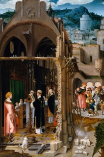 A Sermon on Charity (possibly the Conversion of Saint Anthony). Creator: Netherlandish (Antwerp Mannerist) Painter (ca. 1520-25).