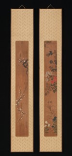 Flowers of Spring and Autumn, shortly after 1701. Creator: Ogata Korin.